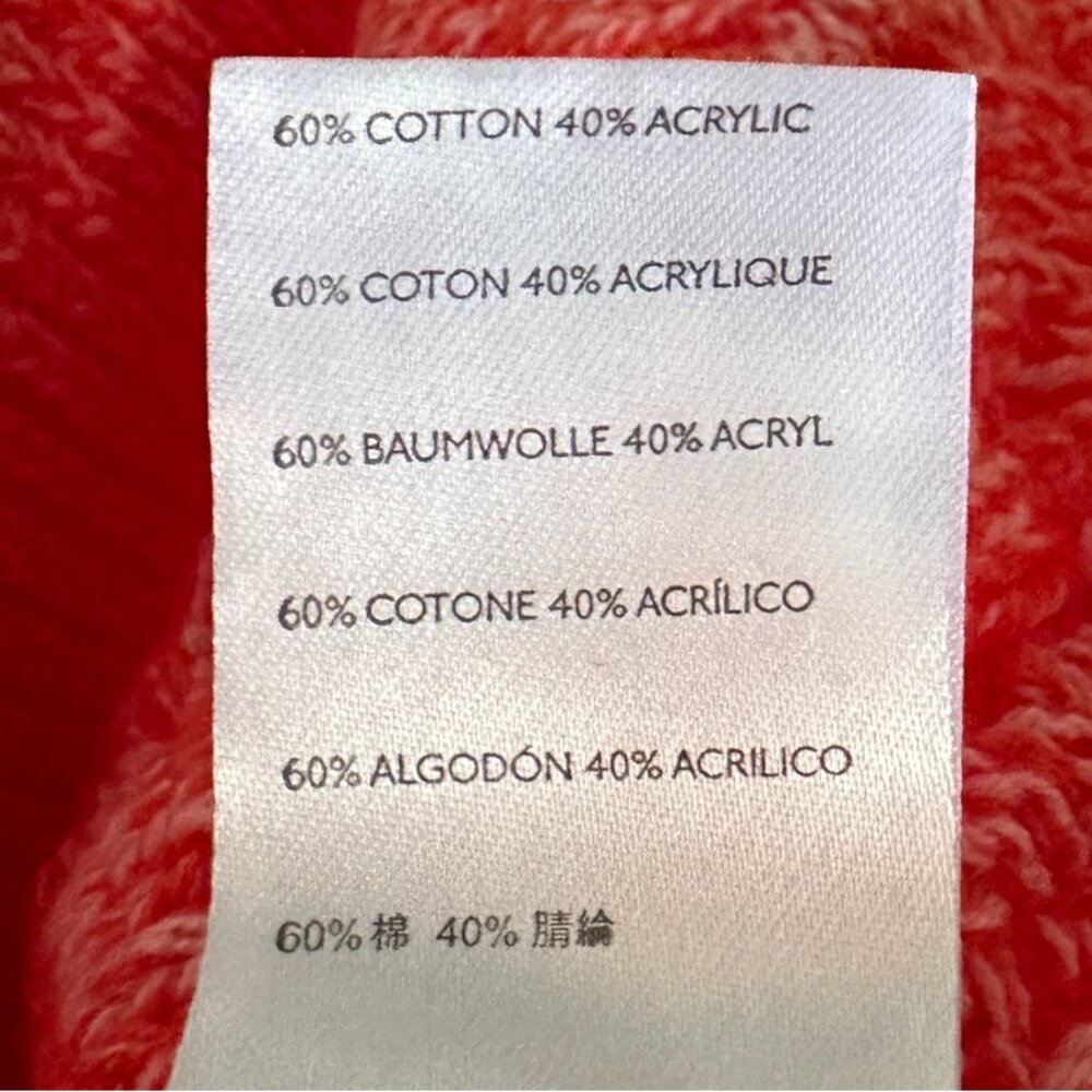 NWT Anthropologie Pilcro Jasmine Red Cable Knit Oversized Sweater - XL - Picture 9 of 9